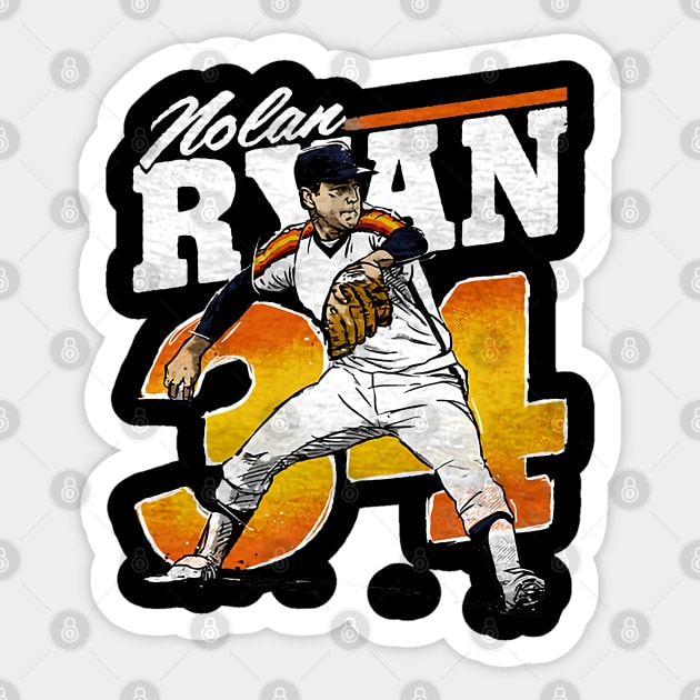 Nolan Ryan Retro Sticker by winatanaura